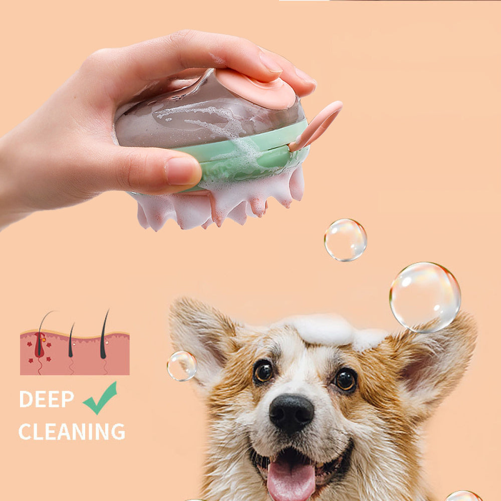 New 2 In 1 Pet Cleaning Bathing Massage Brush